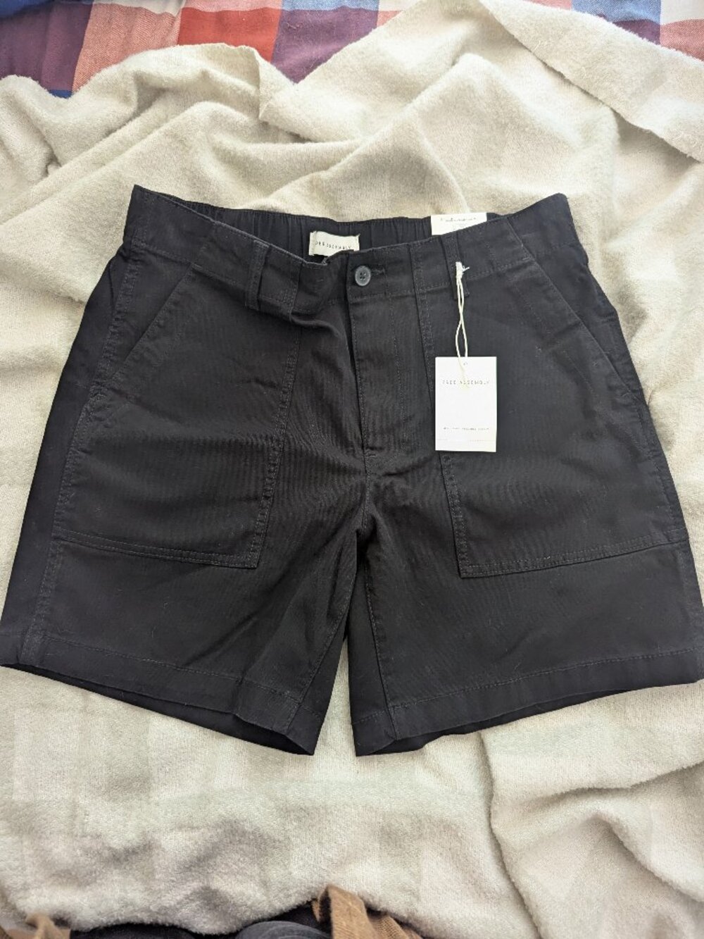 NWT Men's Free Assembly Black Twill Shorts Size M